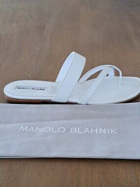 Manolo Blahnik Susacru Sandals - Color: Off White - Size: EU 40